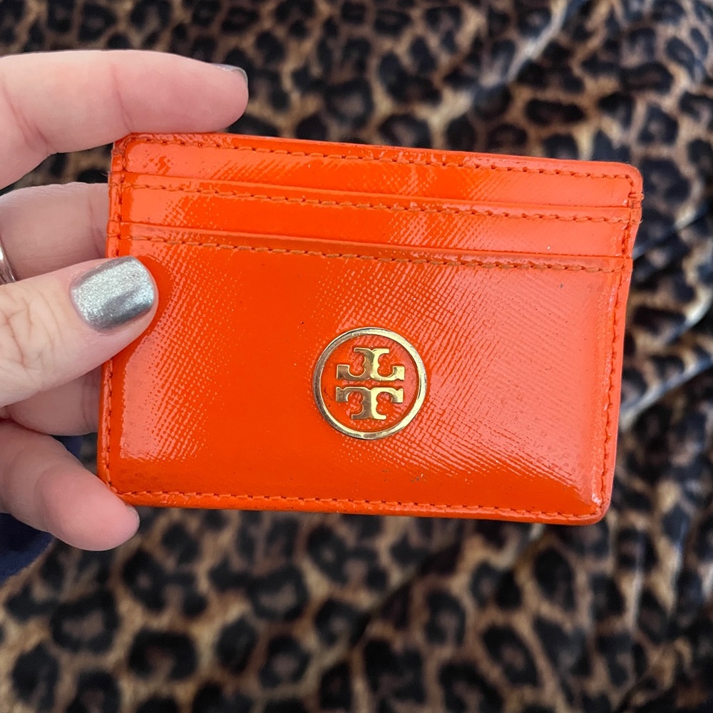 Tory Burch Vibrant Orange Card Holder
